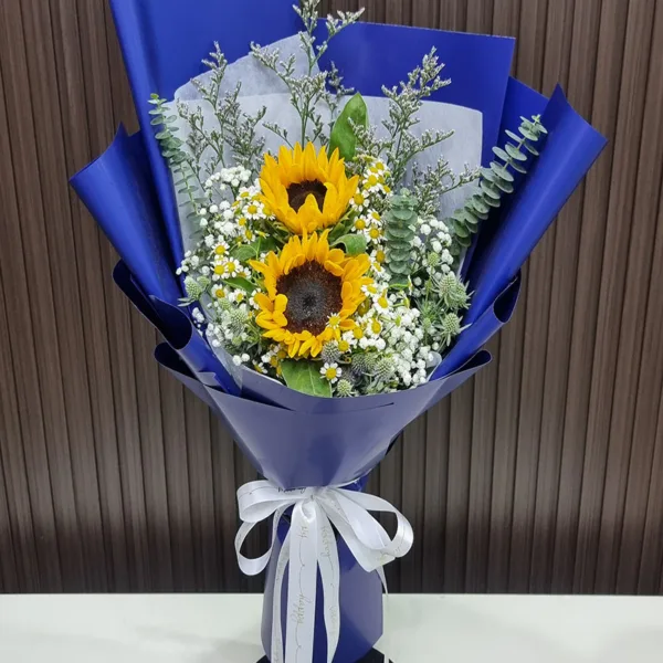 ช่อดอกทานตะวัน2ดอก