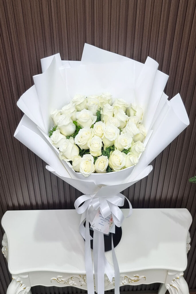 ดอกกุหลาบขาว26ดอก