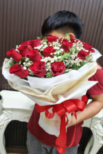 ดอกกุหลาบแดง16ดอก