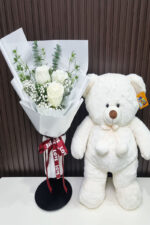 ช่อดอกไม้ตุ๊กตาหมี