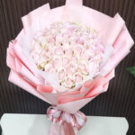 ดอกกุหลาบชมพู60ดอก