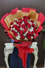 ช่อดอกกุหลาบแดง