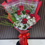 ดอกกุหลาบแดง5ดอก