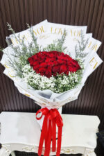 ช่อดอกกุหลาบแดง30ดอก