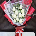 ดอกกุหลาบขาว11ดอก