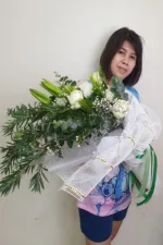 ช่อดอกไม้สดสีขาว-FW1001 - Image 4