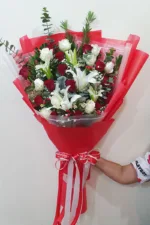 ช่อดอกไม้สดสีแดง-LF1001 - Image 3