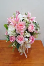 แจกันดอกไม้ประดิษฐ์ใบเล็ก