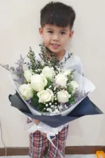 ช่อดอกกุหลาบขาว