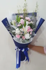 ช่อดอกไม้สดสีชมพู-PF1006 - Image 3