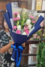 ช่อดอกไม้สดสีชมพู-PF1008 - Image 2