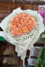 ช่อดอกกุหลาบสีส้ม