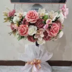 พวงหรีดพัดลมดอกไม้ประดิษฐ์