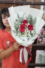 ช่อดอกกุหลาบแดง-LR1002 - Image 2