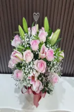 แจกันดอกไม้สดสีชมพู-VF1024 - Image 3