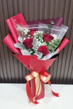 ช่อดอกกุหลาบแดง-LR1006 - Image 2