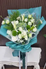 ช่อดอกไม้สดสีขาว-FW1009 - Image 2