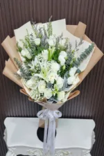 ช่อดอกไม้สดสีขาว-FW1010 - Image 3