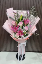 ช่อดอกไม้สดสีชมพู-PF1009 - Image 2