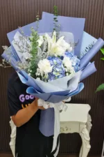 ช่อดอกไม้สดสีฟ้า-BF1013 - Image 2