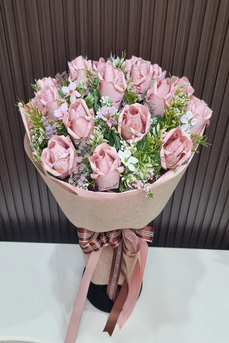 ช่อแบงค์พับดอกช่อรับปริญญา
