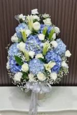 แจกันดอกไม้สดสีฟ้า-VF1032 - Image 3