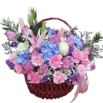 กระเช้าดอกไม้สด