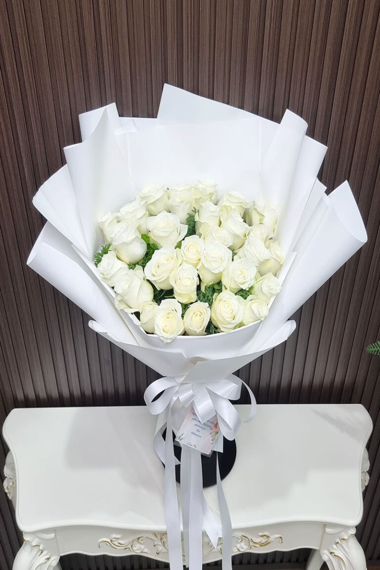 ดอกกุหลาบขาว26ดอก