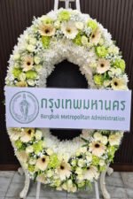พวงหรีดดอกไม้สด-W1017 - Image 2
