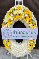 พวงหรีดดอกไม้สด-W1018 - Image 5