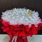 ช่อเจ้าหญิงสีแดงสด 50 ใบ ช่อเปล่าใส่แบงค์เอง รูปปก