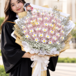 ช่อทรงสูงสีทอง DIY-TH-1002