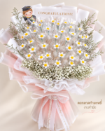 ช่อทรงสูงสีชมพูหวาน DIY-TH-1003